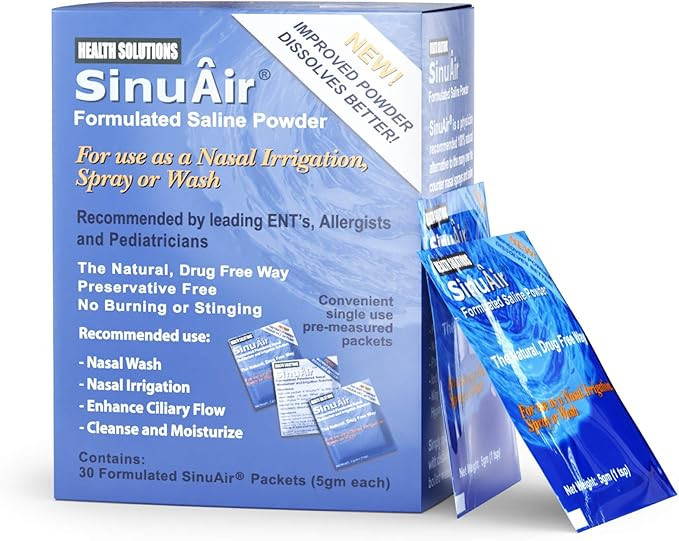 SinuAir Powdered Nasal Irrigation Solution and Moisturizer Packets | Amazon (US)
