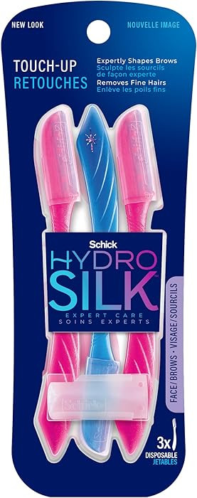 Schick Hydro Silk Touch-Up Dermaplaning Tool with Precision Eyebrow Cover, 3ct | Dermaplane Razor... | Amazon (US)