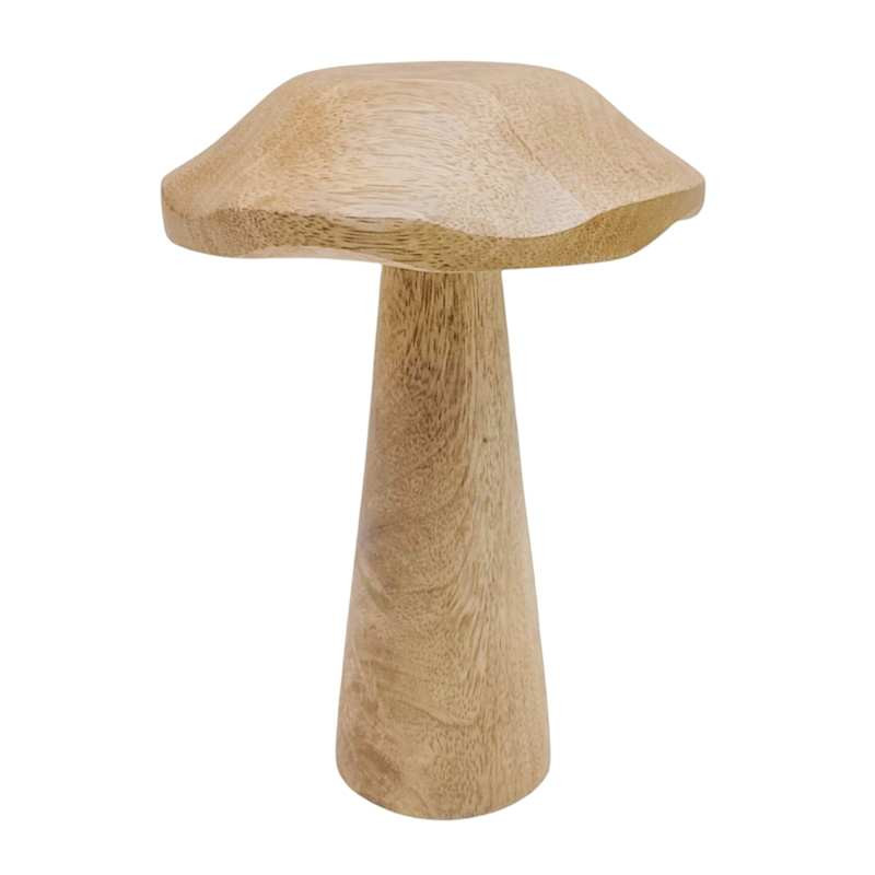 Mango Wood Mushroom, 6" | At Home