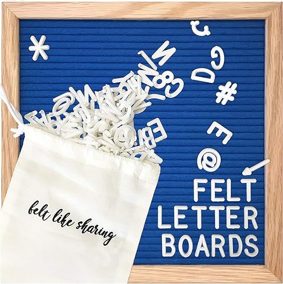 Felt Letter Board, 10x10in Changeable Letter Board with Letters White 300 Piece - Felt Message Bo... | Amazon (US)