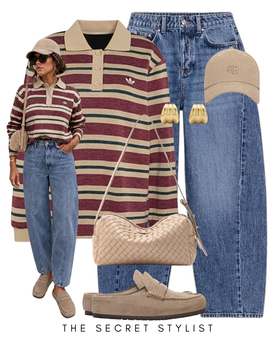 Adidas polo striped knit top jumper 
Barrel leg jeans 
Zara new in
Birkenstock Naples 
Elleme Trousse bag
Autumn fashion outfit 
Transitional outfit
Anine Bing cap

@Anine Bing @Elleme @adidas @Zara

#LTKuk #LTKautumn #LTKstyletip