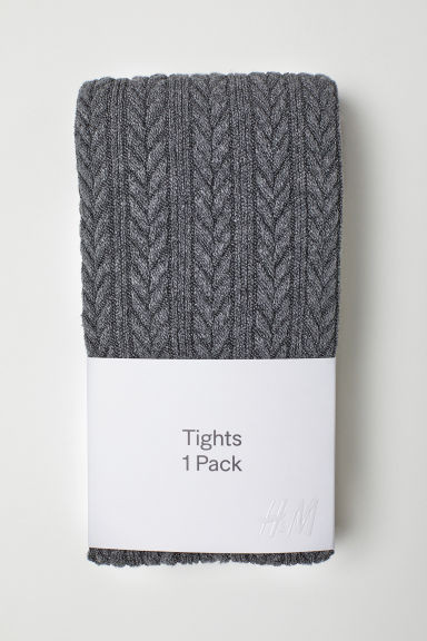 H & M - Textured-knit Tights - Black | H&M (US + CA)