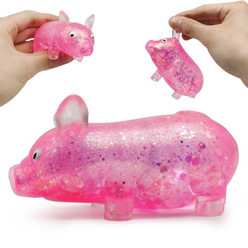 ZTATU Pig Squishy Fidget Toys Stress Balls for Kids (1PCS) Piggy Squishy Sugar Ball, Squeeze Stress Ball Party Favors for Kids Stress Relief Toy, Easter Basket Stuffers | Amazon (US)
