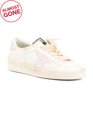 Made In Italy Leather Distressed Sneakers | TJ Maxx