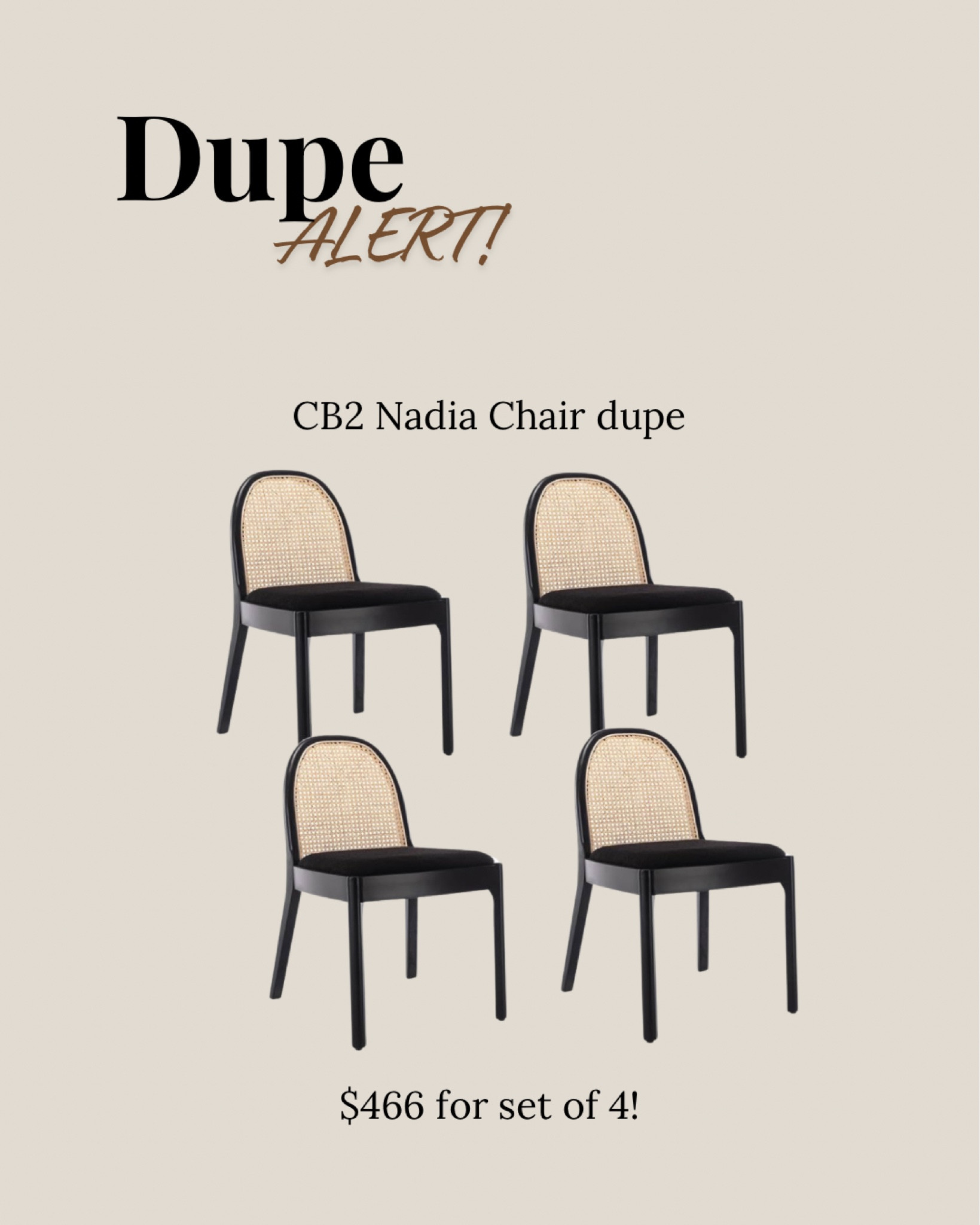 Black cane dining chairs 

#LTKHome