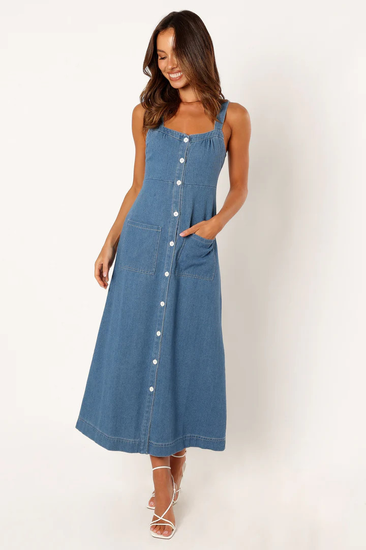 Bettie Midi Dress - Denim | Petal & Pup (US)