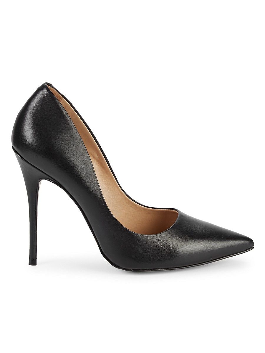 Saks Fifth Avenue Women's Point-Toe Leather Pumps - Black Leather - Size 7.5 | Saks Fifth Avenue OFF 5TH