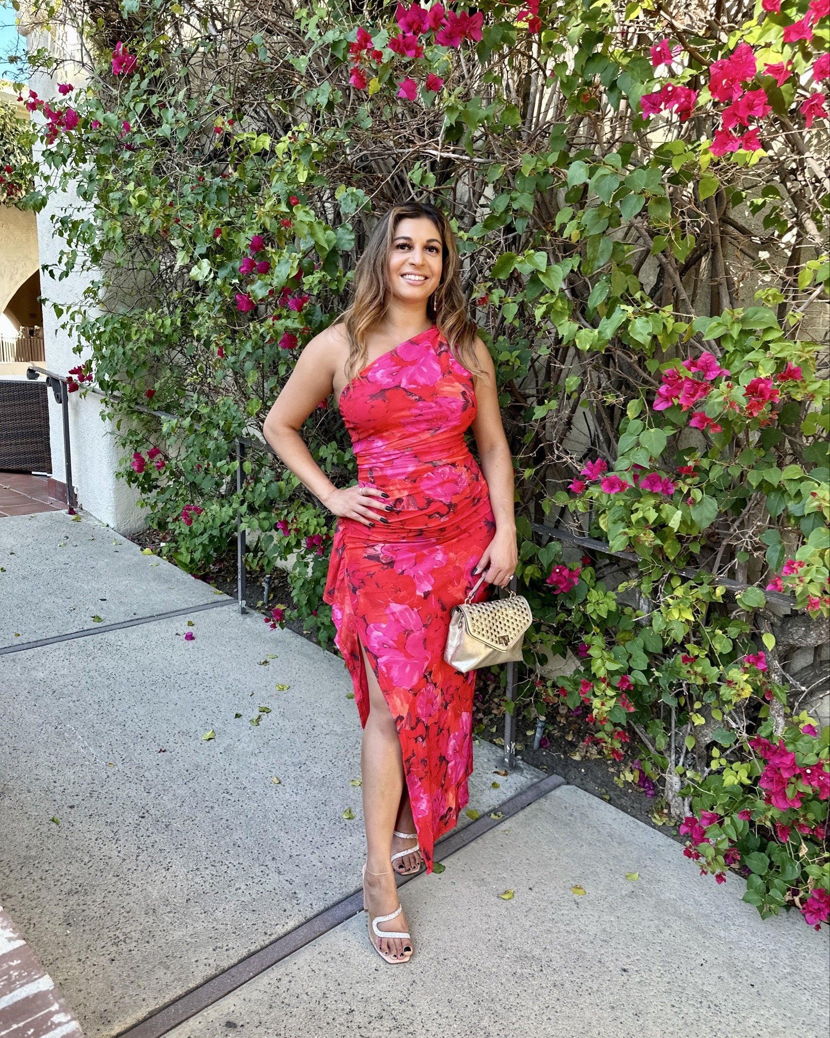 Chic, comfy & the prettiest floral 🌸 Wore this to an LA wedding — under $40! Comment floral for the link 💐