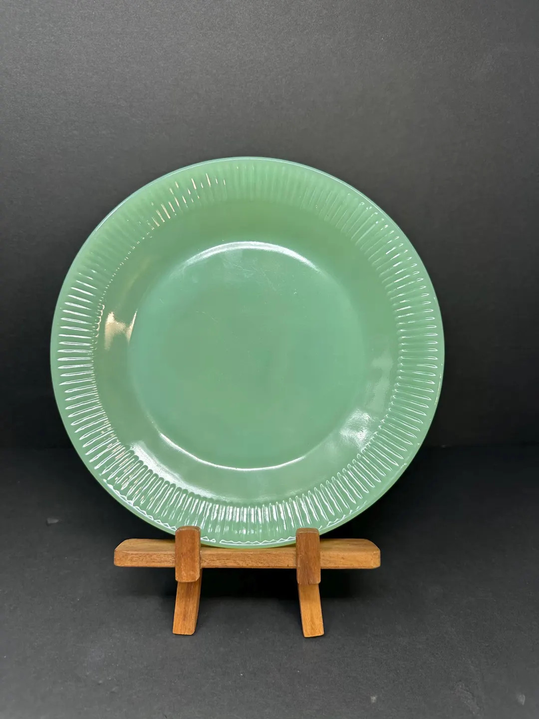 Vintage Fire-king Jadeite Jane Ray Dinner Plate, 9 1/8, Classic Mid-century Green Glass, 1930s-19... | Etsy (US)