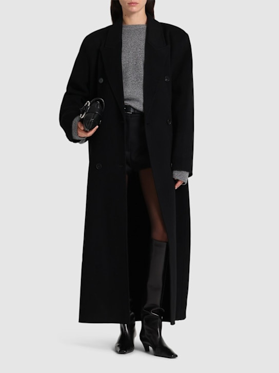 Gaia double breasted wool long coat | Luisaviaroma