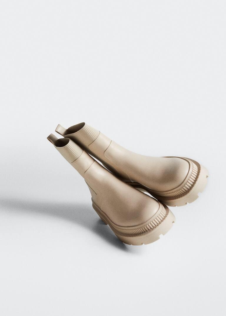 Track sole contrast ankle boots -  Women | Mango United Kingdom | MANGO (UK)