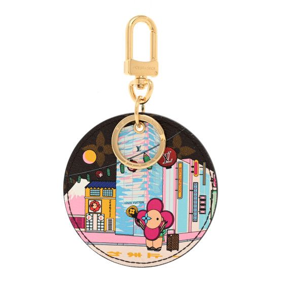 Monogram 2022 Christmas Animation Tokyo Bag Charm Key Ring Blue | FASHIONPHILE (US)