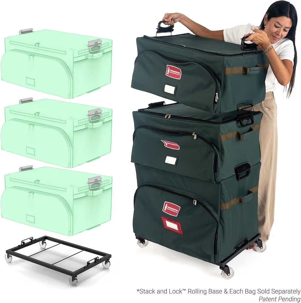 TreeKeeper (Green Christmas Ornament Storage Box with Dividers) - Deluxe Ornament Keeper - Holds ... | Amazon (US)