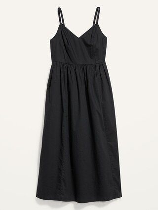 Cotton-Poplin Cami Maxi Swing Dress for Women | Old Navy (US)