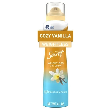 Secret Dry Spray Antiperspirant Deodorant, Vanilla and Argan Oil, 4.1oz. | Walmart (US)