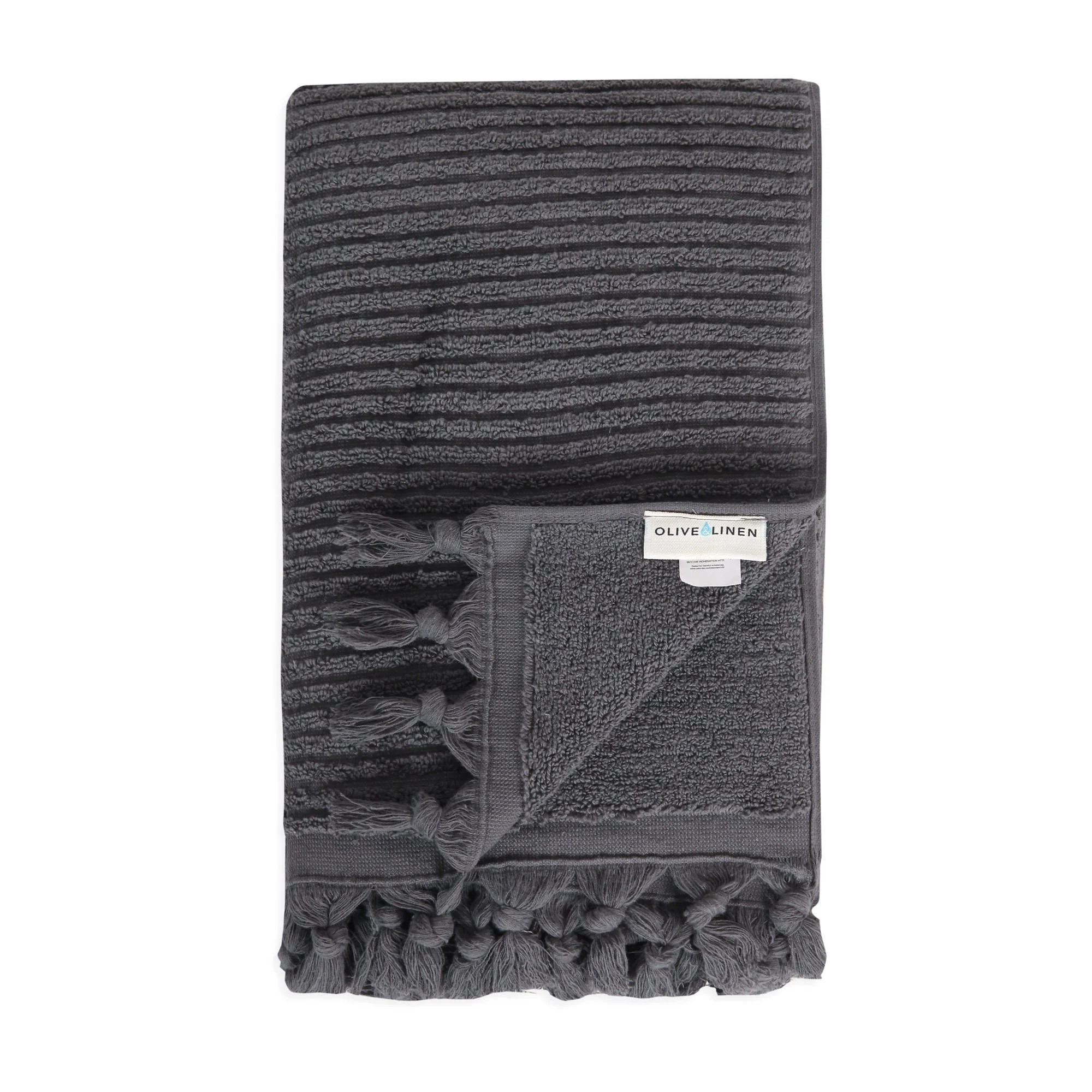Ribbed Loom Turkish Terry Hand Towel Bundle | Olive and Linen LLC