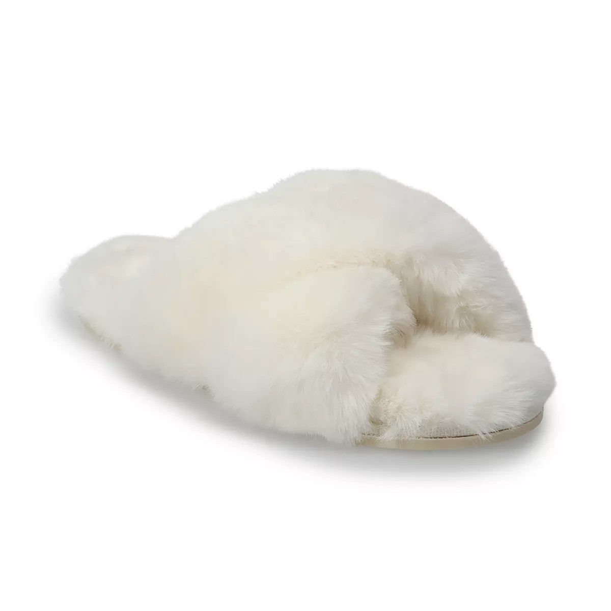 Women's LC Lauren Conrad Cross Faux Fur Slide Slippers | Kohl's