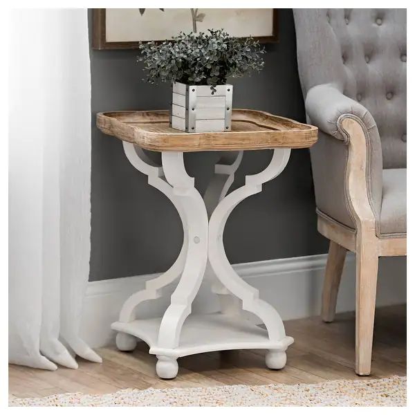 COZAYH Rustic Farmhouse Tray Top End Table - On Sale - Overstock - 32942113 | Bed Bath & Beyond