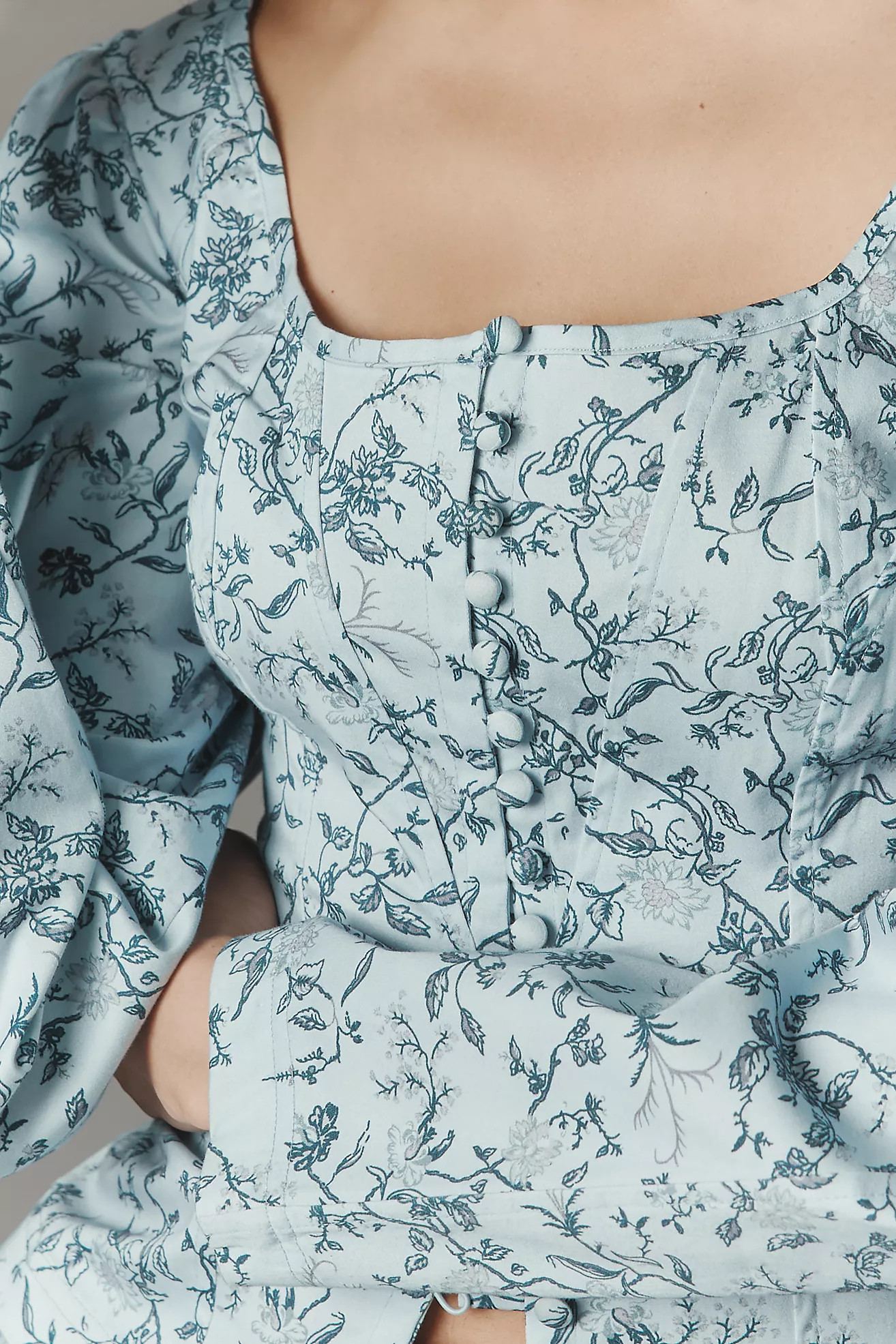 By Anthropologie Waisted Puff-Sleeve Blouse | Anthropologie (US)