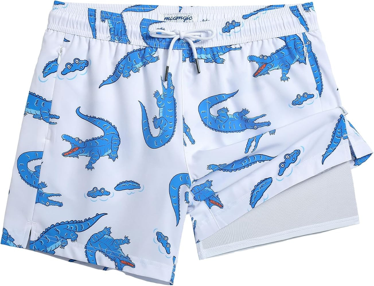 maamgic Mens 5.5 Inch Swim Trunks with Compression Liner Board Shorts Quick Dry Beach Swimwear wi... | Amazon (US)