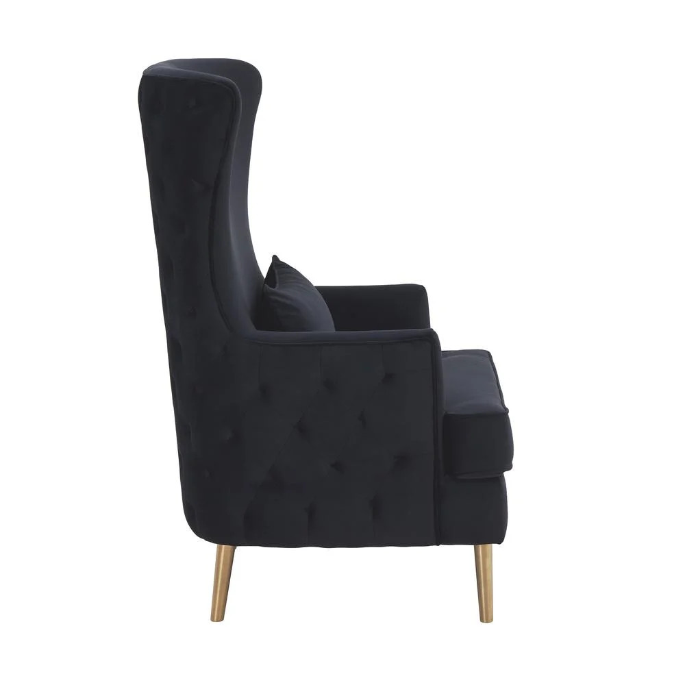 TOV Furniture Alina Black Tall Tufted Back Chair | Walmart (US)