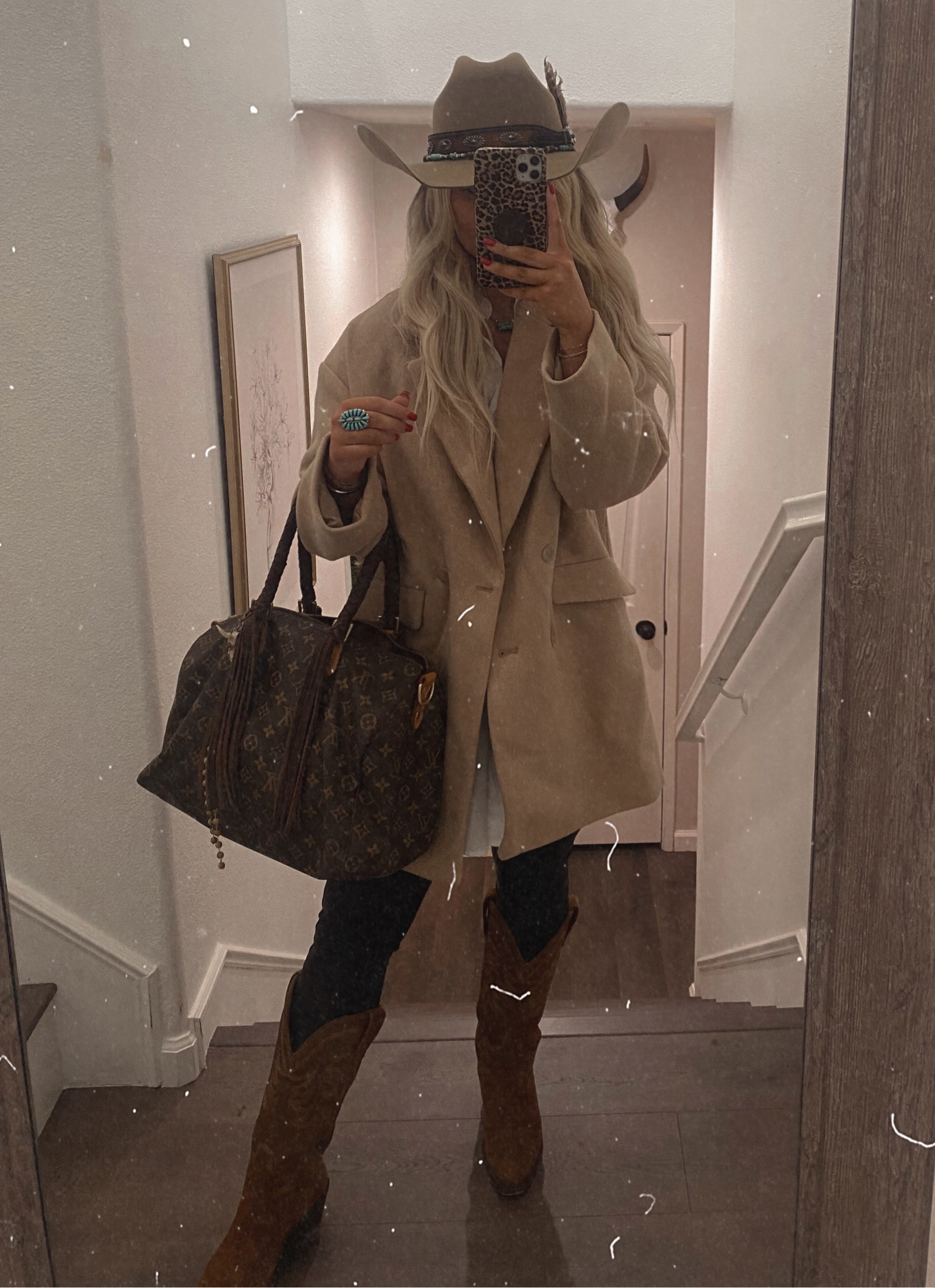 Jacket: XS Petite
Leggings: Small Petite
Boots: 6

Western boot styling, cowboy hat, Spanx leather leggings styling, Tecovas, Vintage Boho Bags

#LTKshoecrush #LTKstyletip