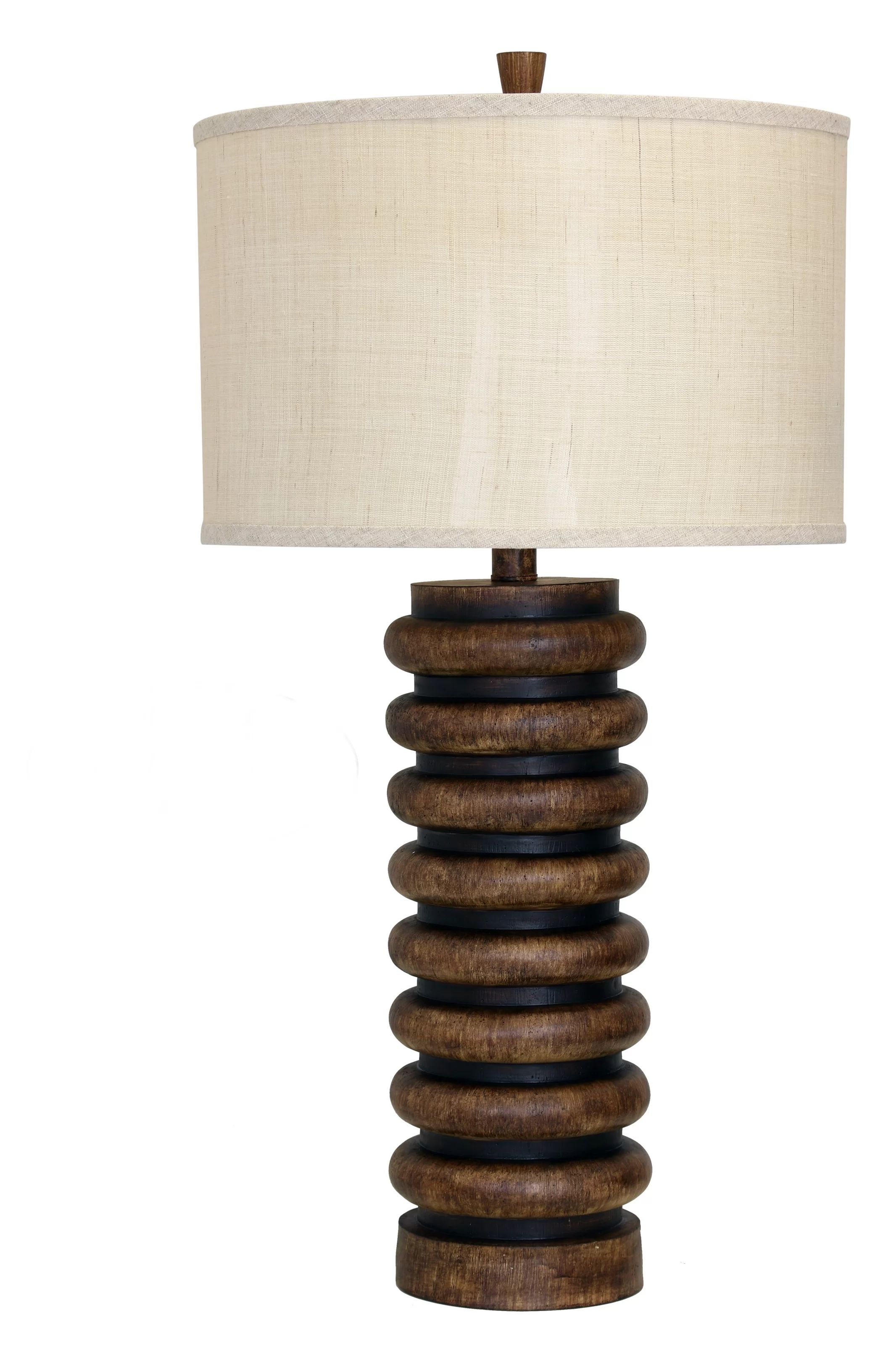 Rachel 35" Dark Teak Table Lamp | Wayfair North America