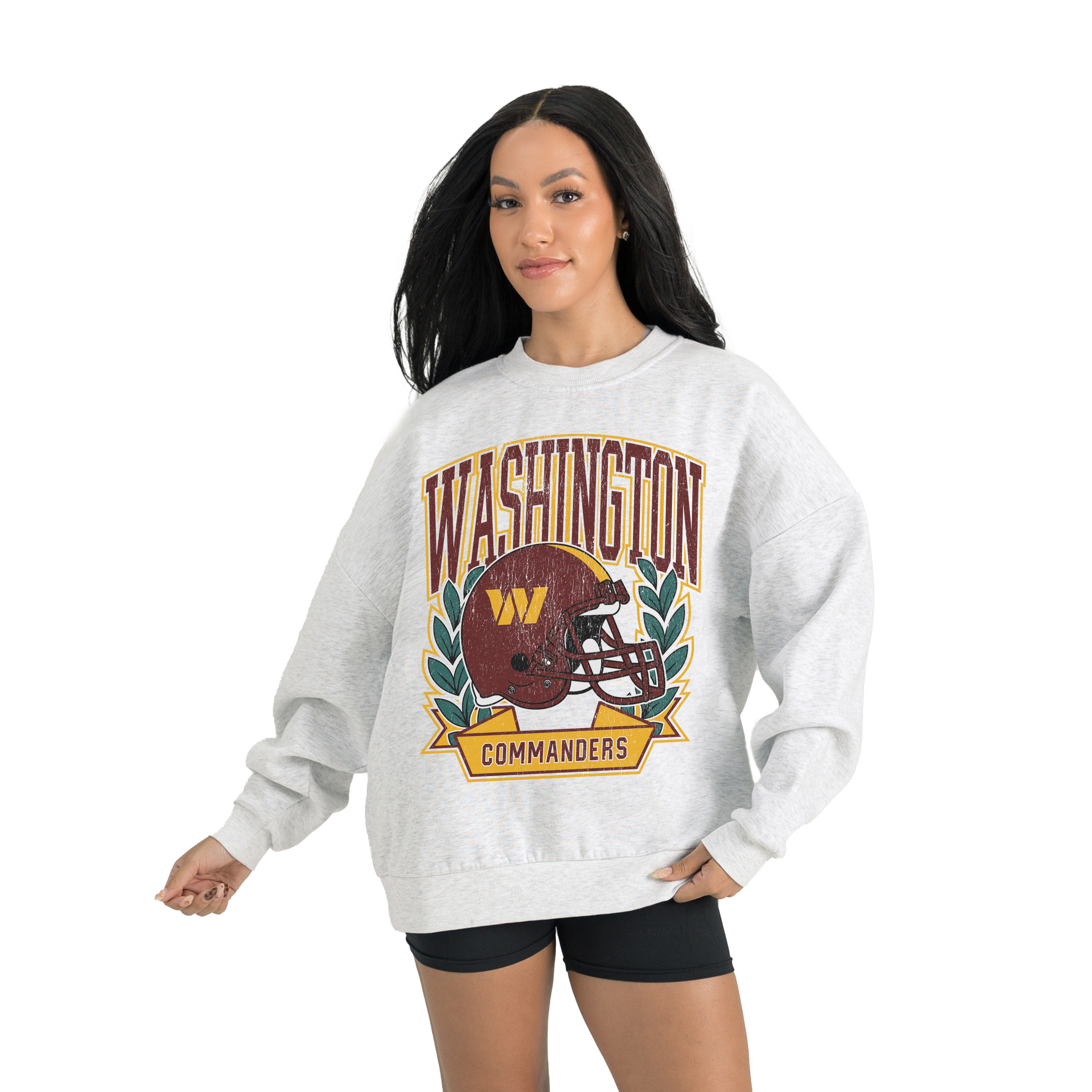 Women's Gameday Couture Gray Washington Commanders Heritage Premium Fleece Pullover Sweatshirt | Fanatics