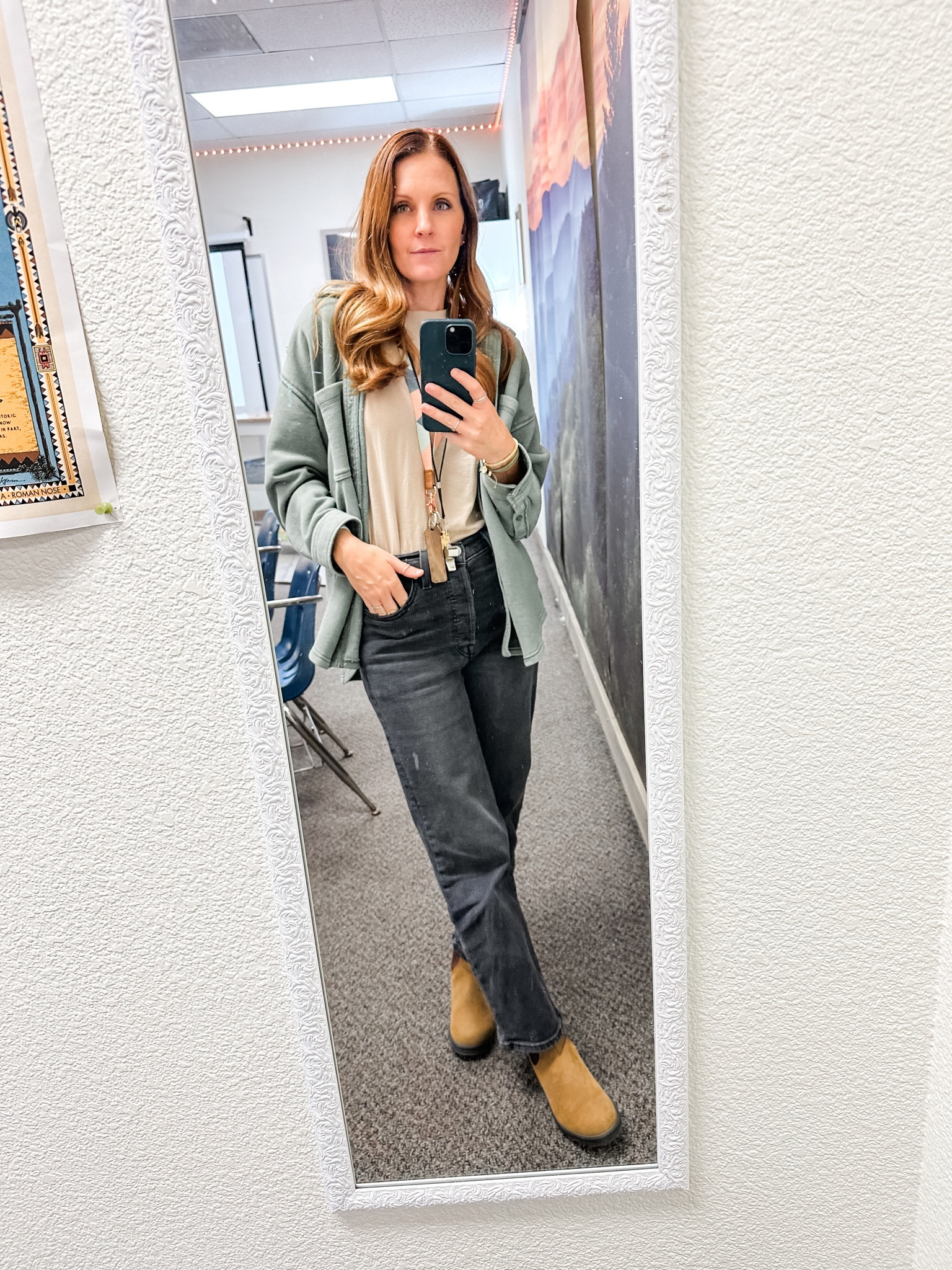 Green Jacket, small
Beige Shirt, small
Black Jeans, 28
Blundstone Boots, perfection

Fall Boots
Fall Outfit
Teacher Outfit


#LTKshoecrush #LTKfindsunder50 #LTKworkwear