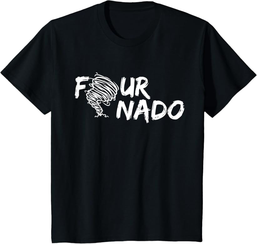 Kids Kids fournado shirt - 4th birthday tshirt T-Shirt | Amazon (US)