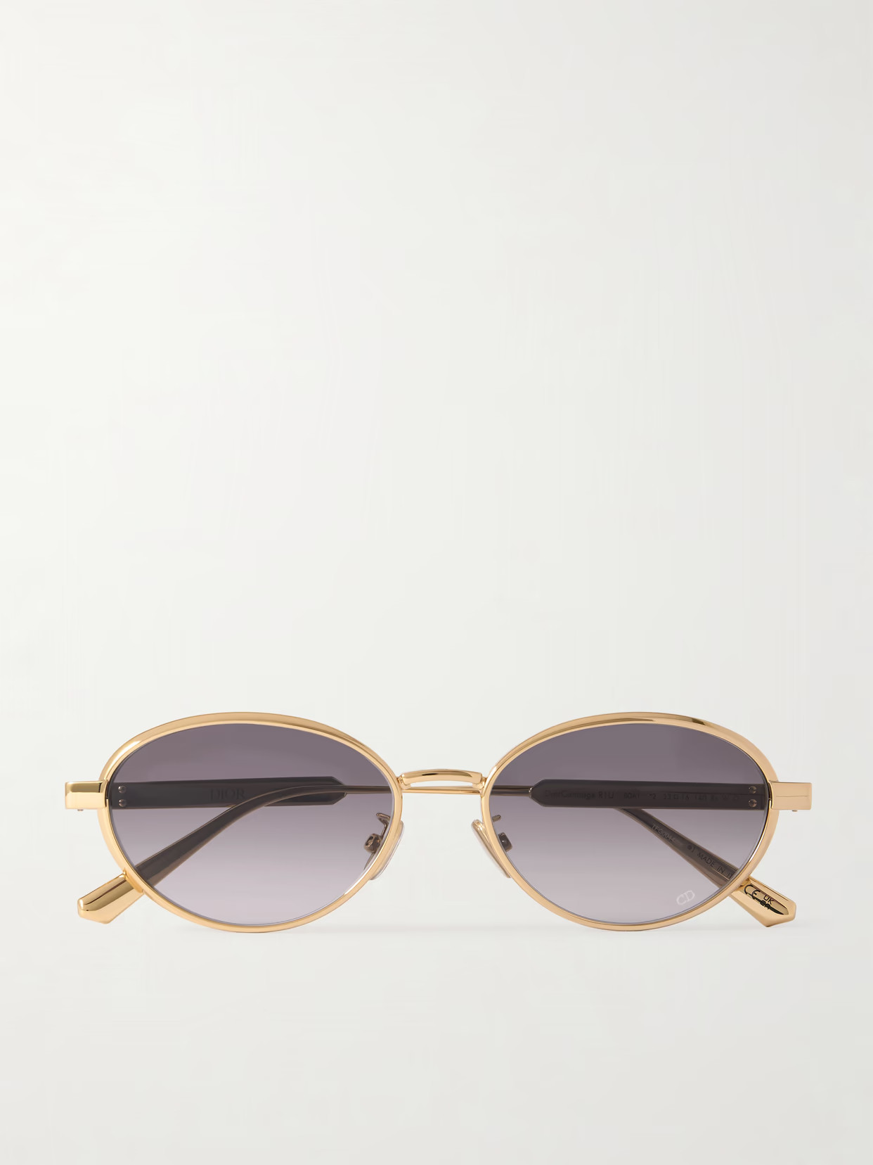 DIOR Eyewear - Diorcannage R1u Oval-frame Gold-tone Sunglasses - One size | NET-A-PORTER (US)