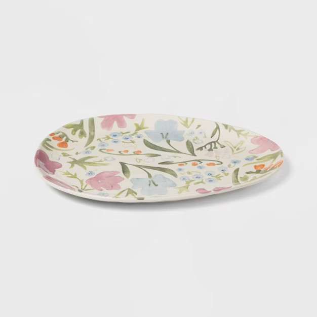 18" x 13" Stoneware Egg Serving Platter - Threshold™ | Target