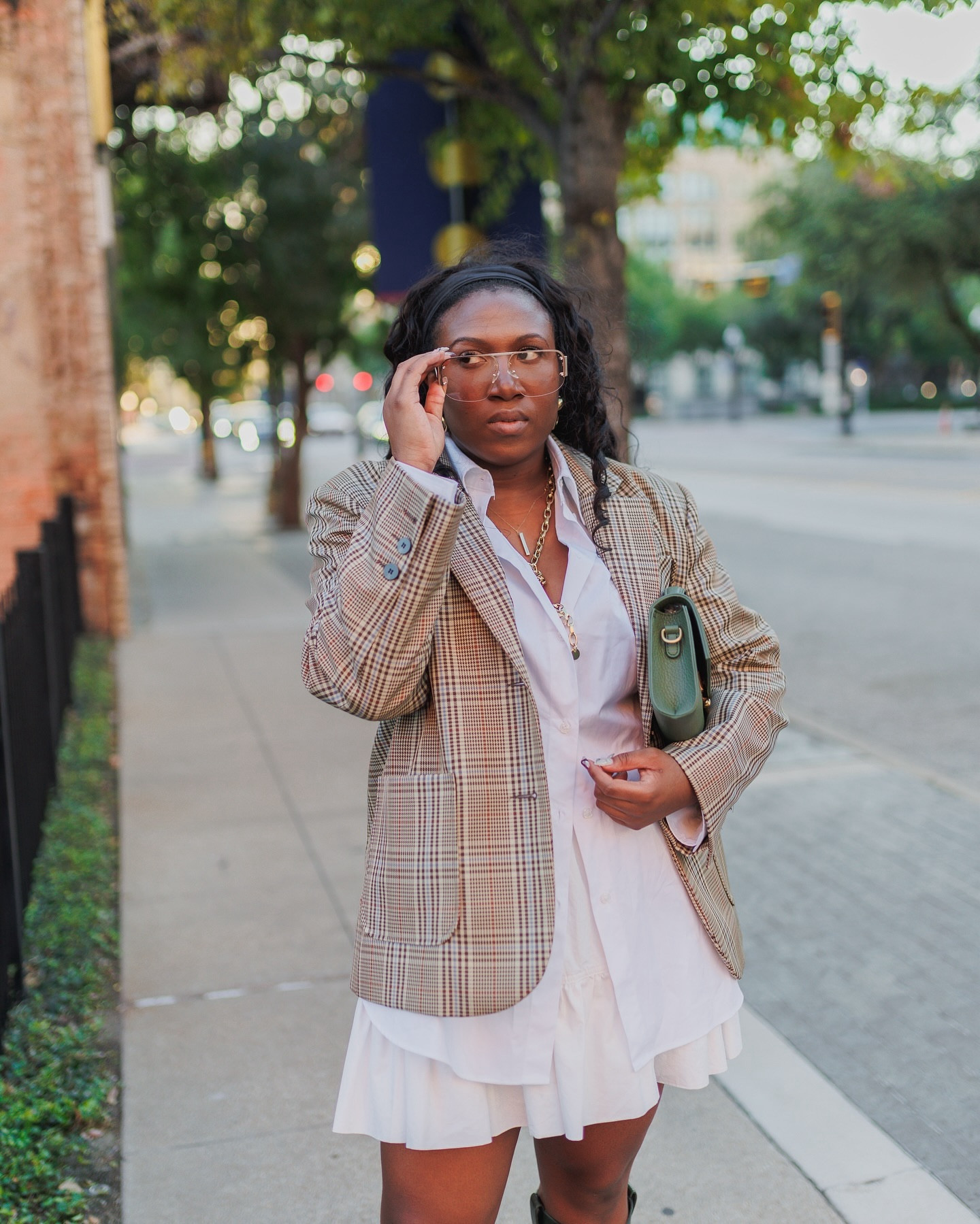 I guess Texas just got the boots season memo. What in the 40 degrees! 😳

At least we can enjoy the best of fall now - the clothes! Shop all our outfits on @shopmy or @shop.ltk 

Comment SHOP below to receive a DM with the link to shop this post on my LTK ⬇ https://liketk.it/4Ug5A #ltkstyletip #ltkshoecrush #ltkmidsize

#bootsandblazers #bootseason #dallasblogger #falloutfits 

Black woman in her 20s showing how to do fall layers , how to style boots and blazer, midsize dressing, Texas fall style, stylish in your 20s.