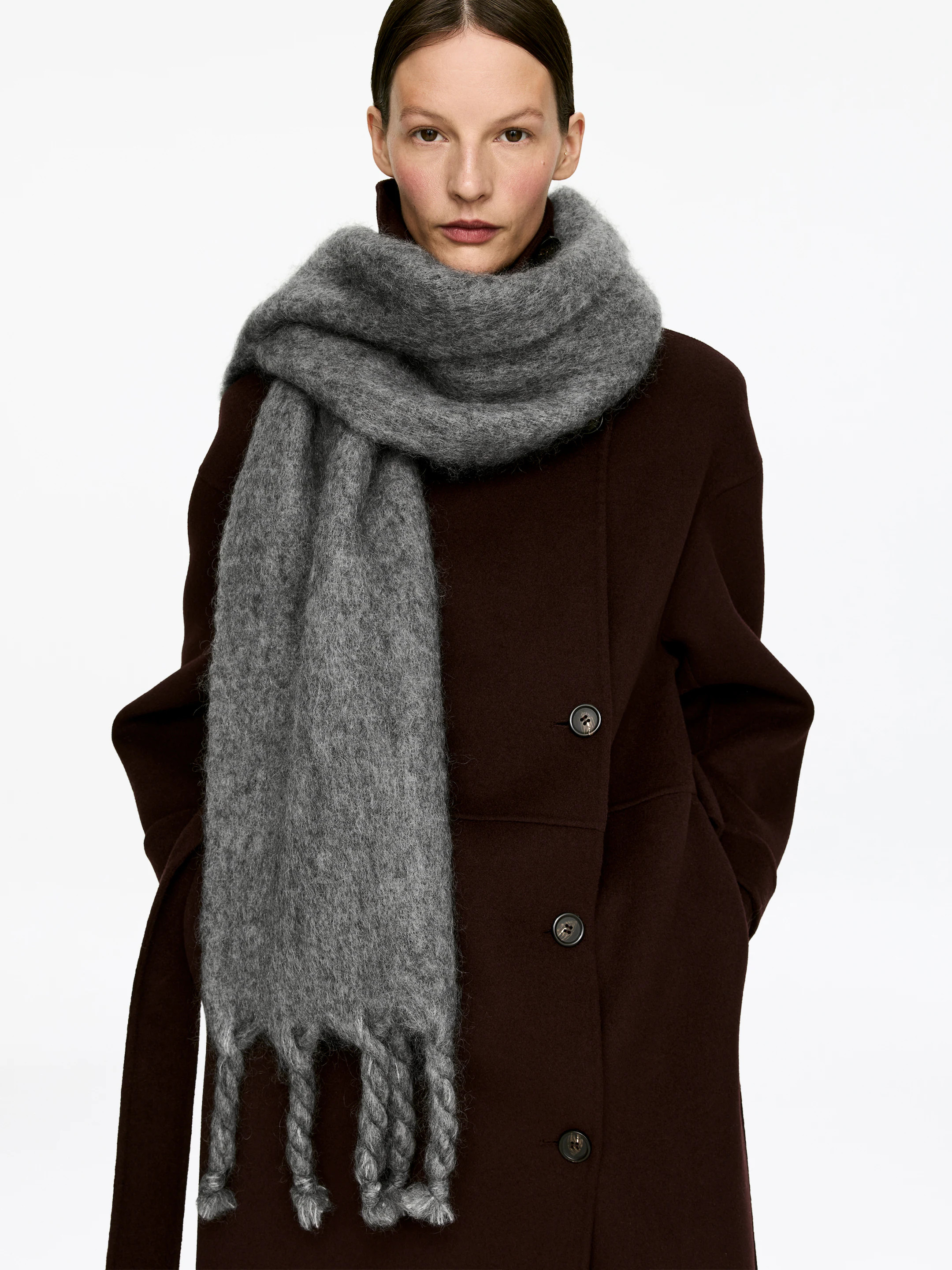 Schal aus Mohairwolle und Wolle | H&M (DE, AT, CH, NL, FI)