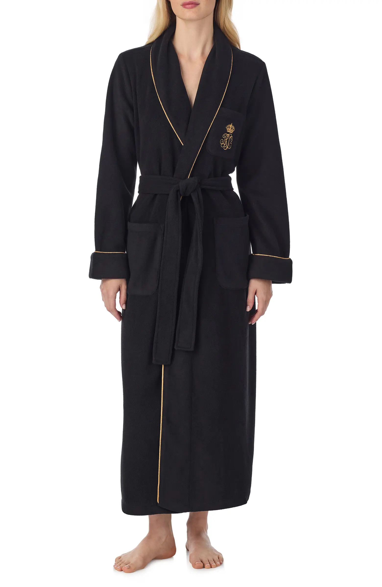 Monogram Fleece Robe | Nordstrom