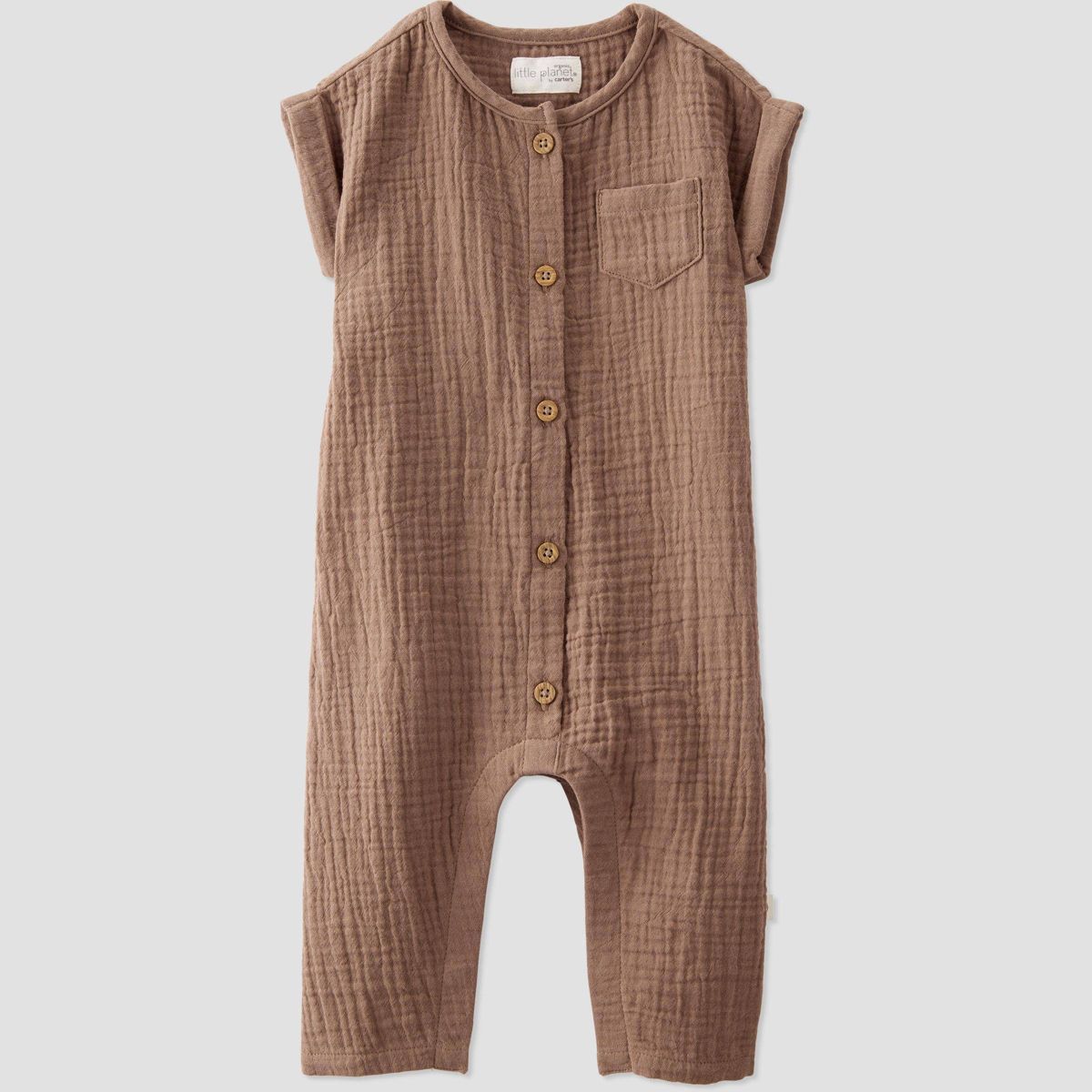 Little Planet by Carter’s Organic Baby Gauze Nutmeg Jumpsuit | Target