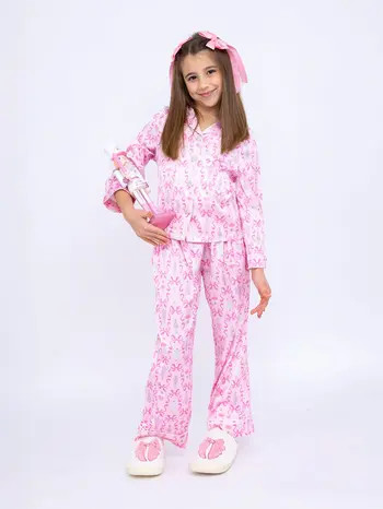 Nutcracker Satin Long Sleeve Pajama Pant Set | Nordstrom