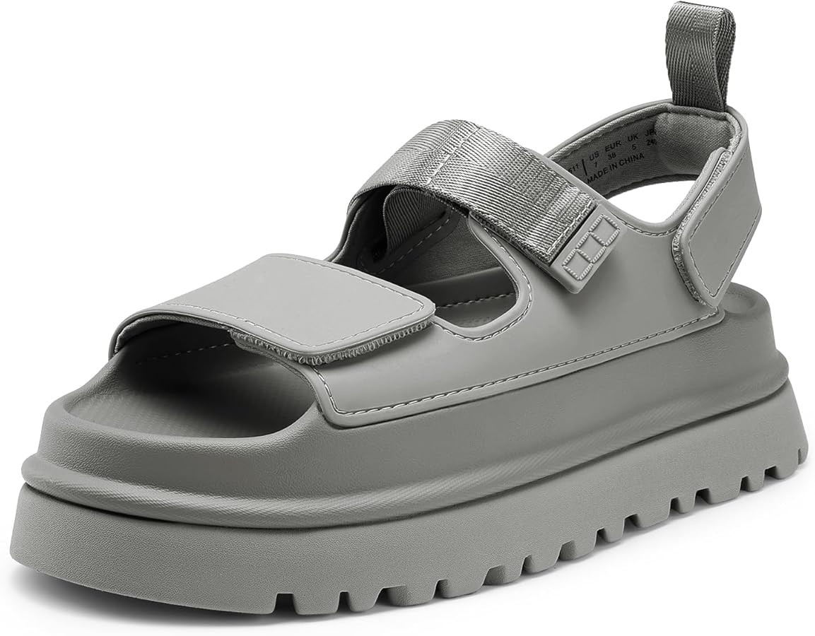 DREAM PAIRS Platform Wedges Sandals for Women Chunky Open Toe Dress Walking Comfortable Flat Sand... | Amazon (US)