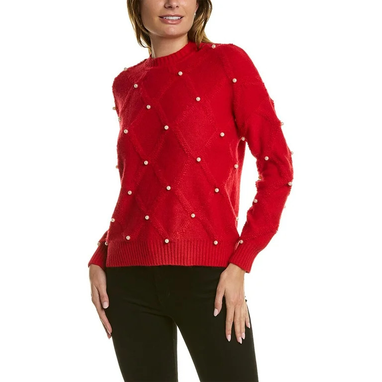 Nanette Nanette Lepore womens  Pearl Sweater, XL, Red | Walmart (US)