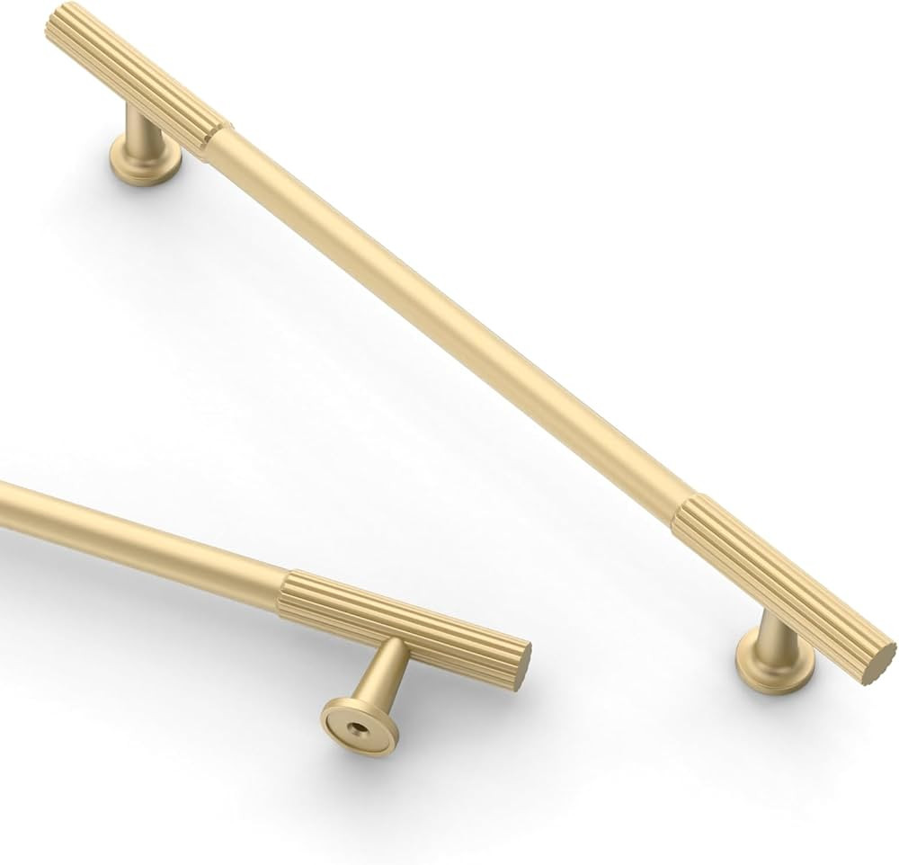 Asidrama 10 Pack 7.5 Inch(192mm) Brushed Gold Cabinet pulls Kitchen Cabinet Handles, Cabinet Pull... | Amazon (US)