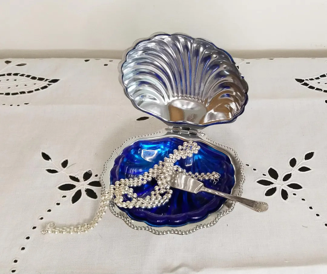 Stainless Steel Scallop Butter Dish, 1950s, Vintage - Etsy | Etsy (US)