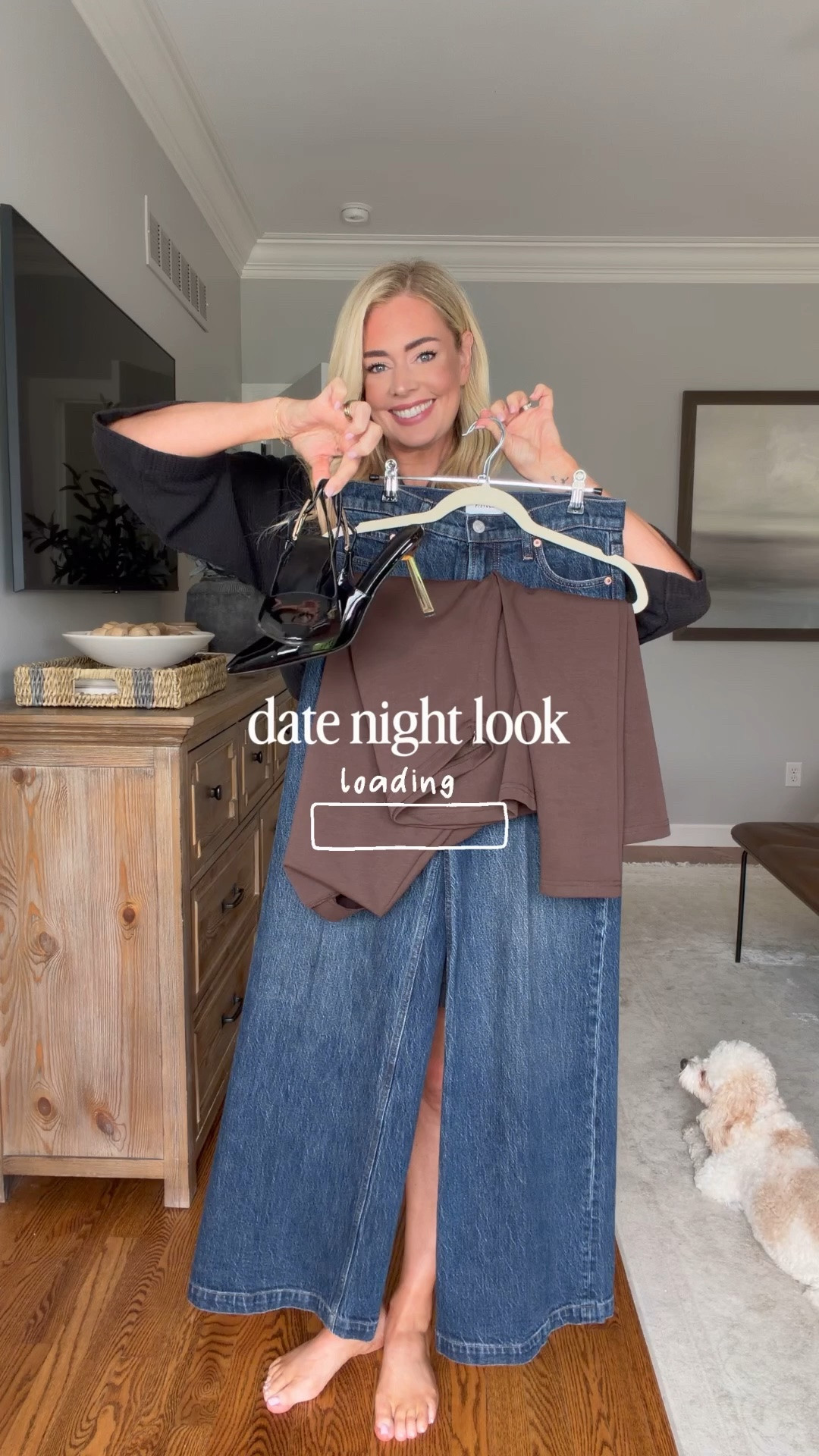 My top is currently 40% off 🙌🏻 Wearing a small in the top & 26 in the jeans

Date night outfit, jeans, denim, wide leg denim, off the shoulder top, girls night out outfit, black heels, weekend looks, spring outfits

#LTKgrwm #LTKootd #LTKSeasonal