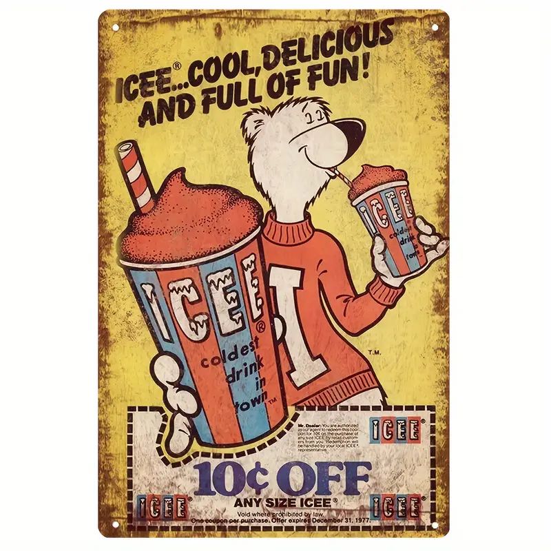 Coldest Drink In Town" Metal Tin Sign Vintage Plaque Decor - Temu | Temu Affiliate Program