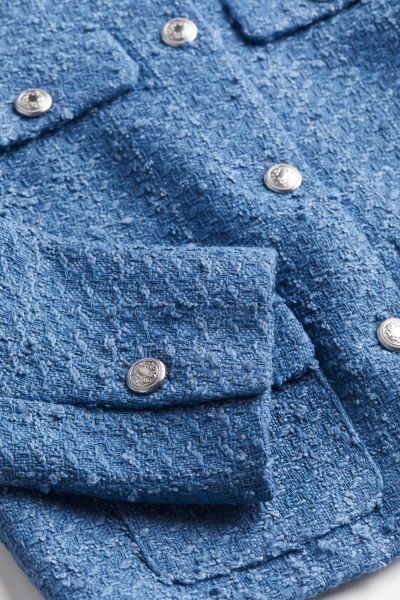 Textured Jacket - Blue - Ladies | H&M AU | H&M (AU)