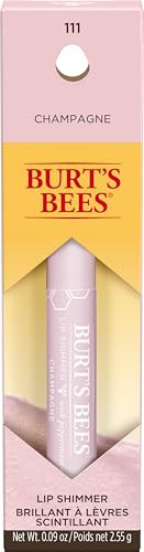 Burt's Bees Lip Balm Stocking Stuffers, Moisturizing Lip Shimmer Holiday Gift for Women, with Vitamin E & Coconut Oil, 100% Natural, Champagne, 0.09 Ounce | Amazon (US)