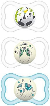 MAM Air Night & Day Baby Pacifier, For Sensitive Skin, Glows in the Dark, 3 Pack, 6-16 Months, Un... | Amazon (US)