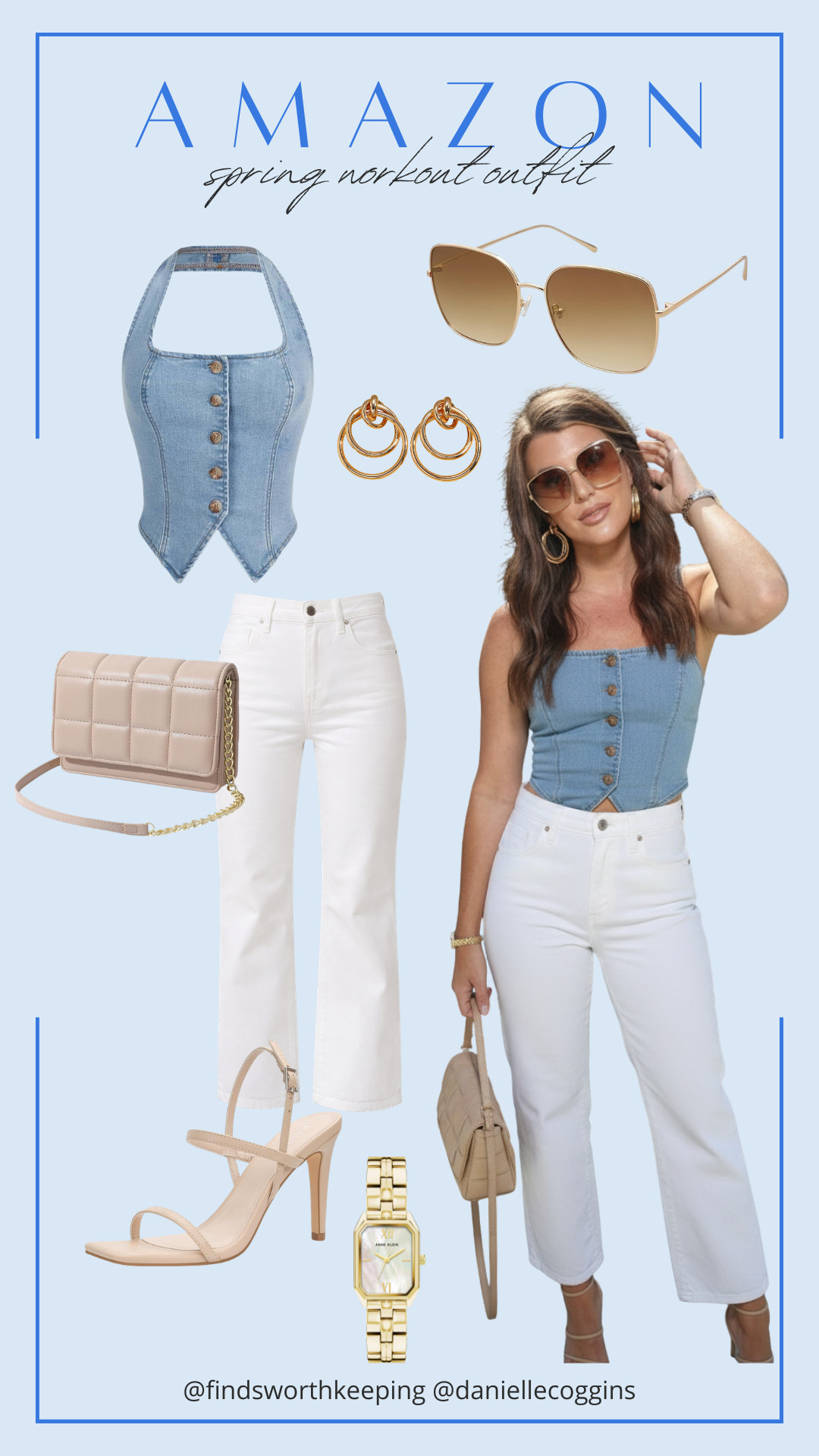 denim top outfit women, white jeans outfit women, casual chic outfit women, summer outfit women trendy, denim corset top outfit, neutral outfit aesthetic, everyday outfit women chic, brunch outfit women casual, amazon outfit ideas women, effortless outfit women, elevated casual outfit, clean girl aesthetic outfit, flattering outfit women, white pants outfit summer, minimal chic outfit women, casual date outfit women, summer outfit inspo women, neutral capsule wardrobe outfit 

 #LTKootd #LTKmomlife #LTKMidsize