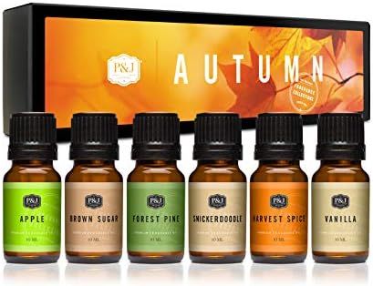 Autumn Set of 6 Premium Grade Fragrance Oils - Brown Sugar, Apple, Harvest Spice, Vanilla, Forest... | Amazon (US)