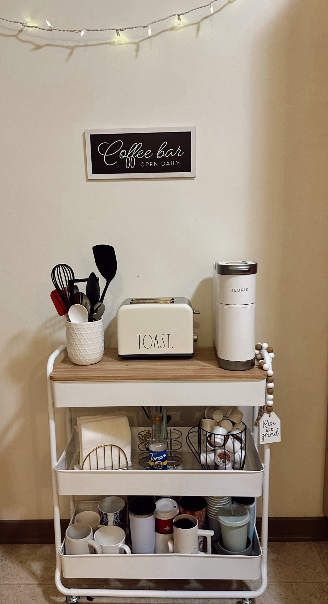 cozy kitchen cart inspo
#kitchen #decor #barcart #coffee #toaster #coffeebar

#LTKunder100 #LTKFind #LTKhome