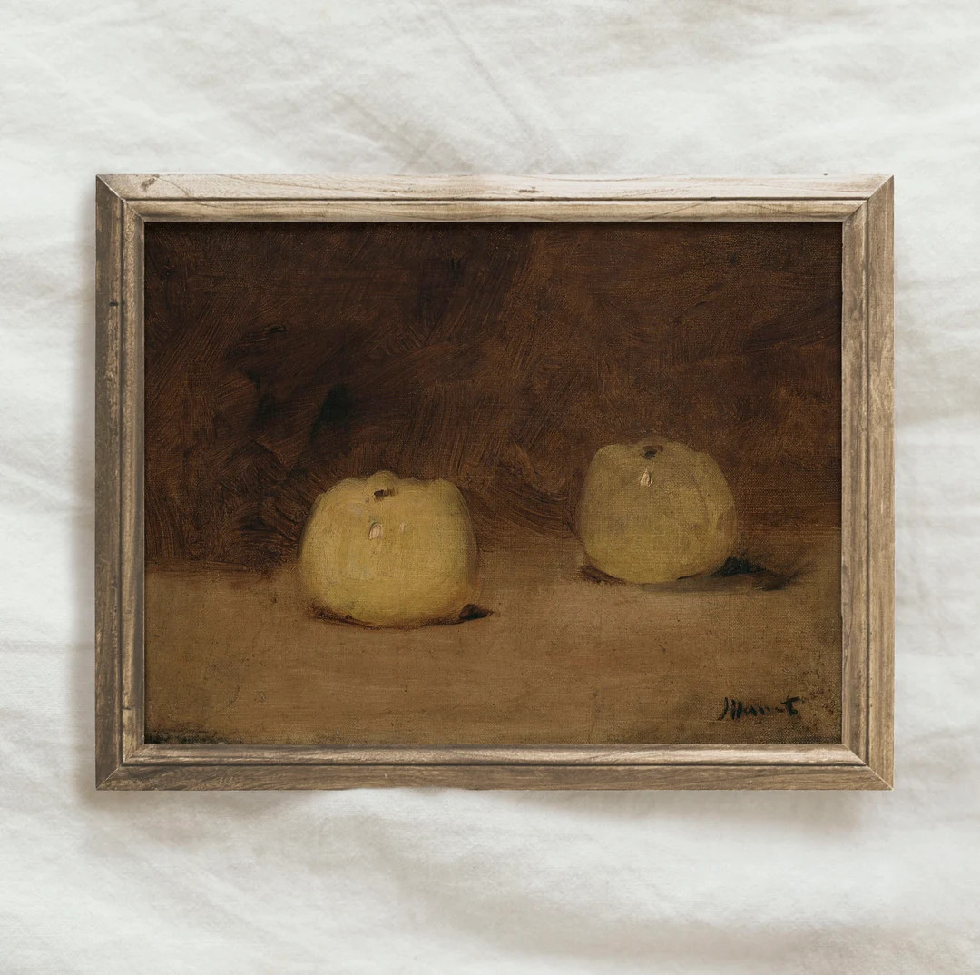 Vintage Rustic Kitchen Print / Moody Still Life Painting PRINTABLE / Apple Kitchen Art | P93 | Etsy (US)